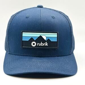 Rubrik Software Company Trucker Hat Snapback Baseball Cap Blue Cyber Security